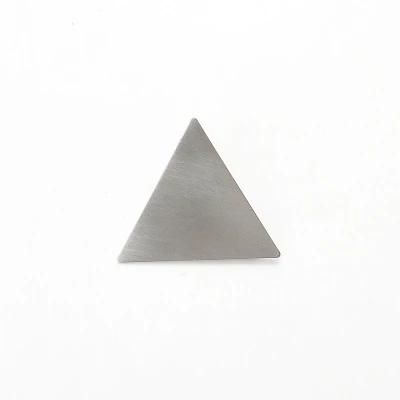 Минималистичные корейские и японские аксессуары для волос, металлическая треугольная или круглая заколка - Цвет: Silver-Triangle