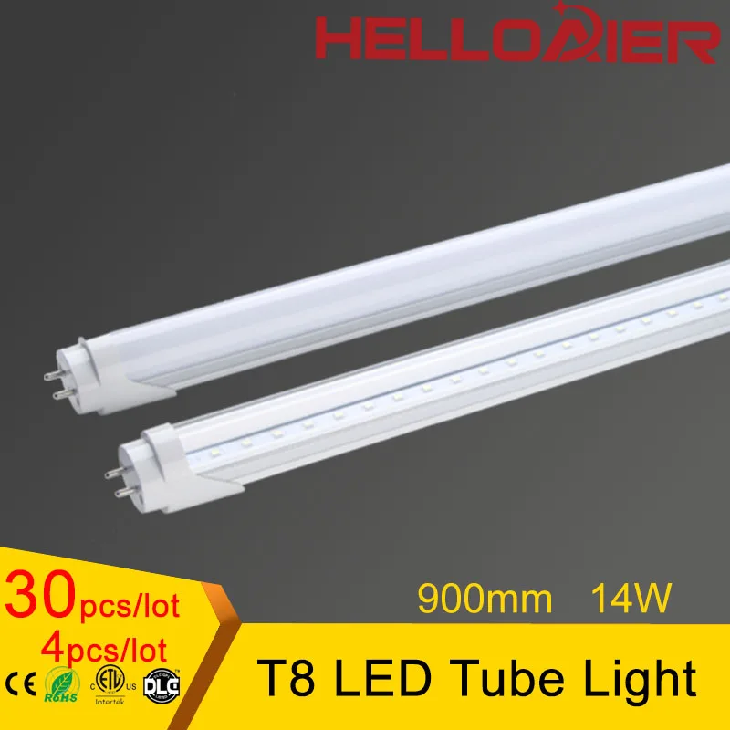 Светодиодная трубка T8 900 мм 14 Вт 3 фута smd2835 флуоресцентная 110 В 220 стандартная