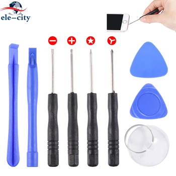 

50pcs/set 9 in 1 Disassembling Cell Phones Opening Pry Mobile Phone Repair Tools Kit Phillips for phones Replacement For iphone
