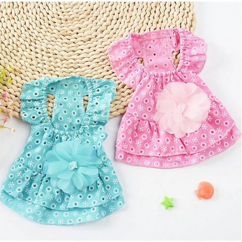 Summer Dog Clothes Puppy Clothes Dress Pomeranian Puppies Cotton Sling