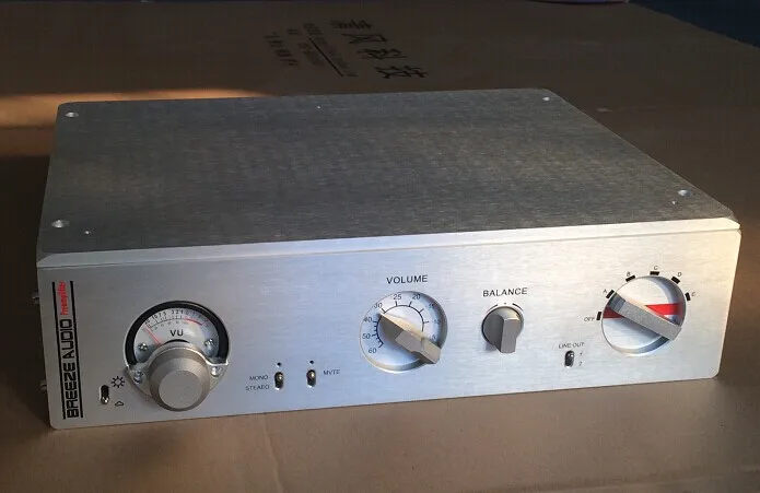 BZ3208A роскошный алюминиевый корпус с усилителем VU meter, корпус DIY Box Pre-Amp чехол