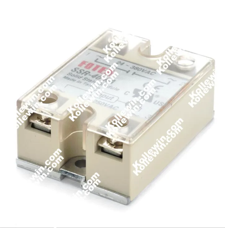 

SSR-40 DA Solid State Relay, with cover New DC to AC Solid State Relay Module for Arduino SSR-40DA Temperature Controller