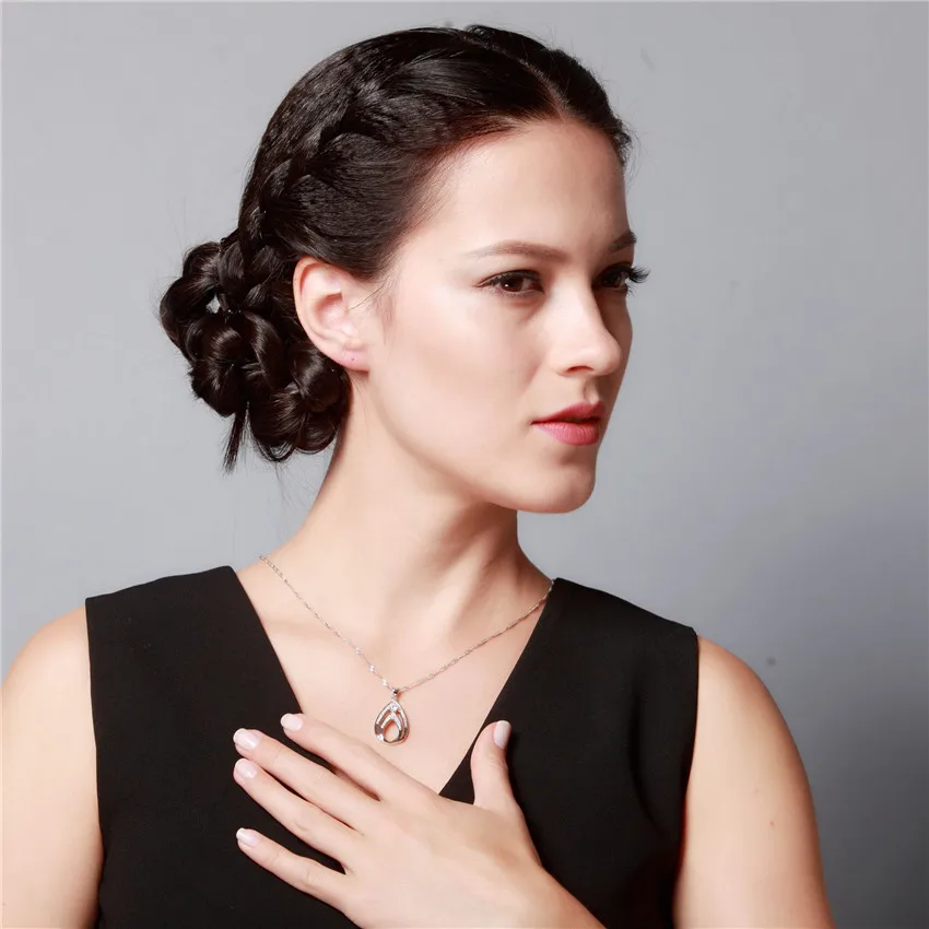 Collares 50% скидка модные подвески в виде сердца для женщин горный хрусталь Aliexpress