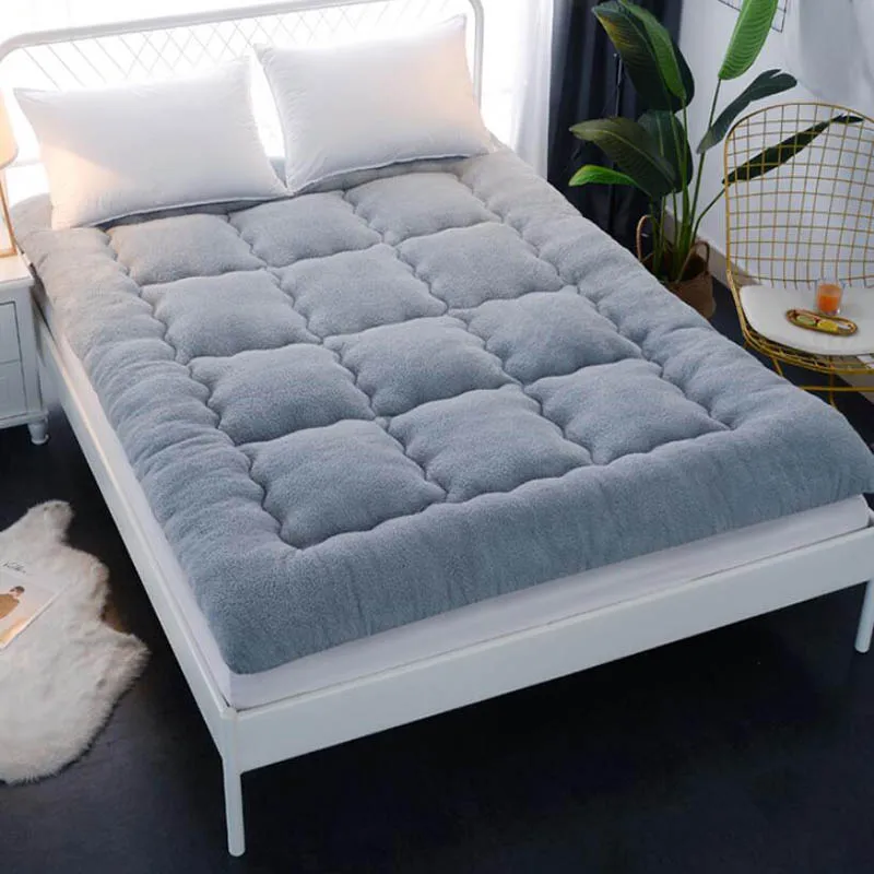 

Thicken Berber Fleece Winter Bed Mattress Sleeper Pad Baby Room Rug Tatami Carpet Home Bedding Cushion Floor Mats