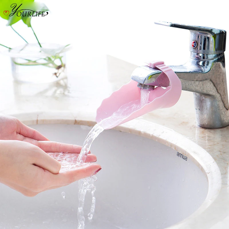 

OYOURLIFE 1pc Creative Adjustable Faucet Extender Bathroom Sink Accessories Convenient For Baby Washing Helper