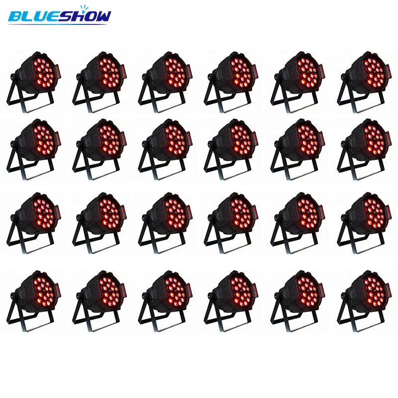 

no tax custom by air, 24pcs/lot zoom par light RGBW/RGBWA/RGBWAUV 18pcs 4in1 5in1 6in1 LED par 64 can indoor par light stage dmx