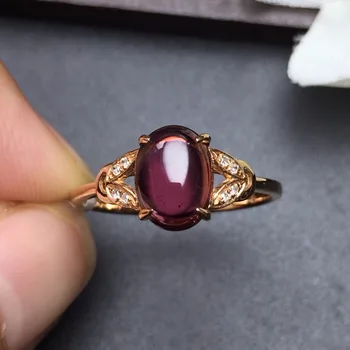 

Fine Jewelry Real 18K Rose Gold AU750 100% Natural Tourmaline Gemstone Female Rings for Women Fine Ring