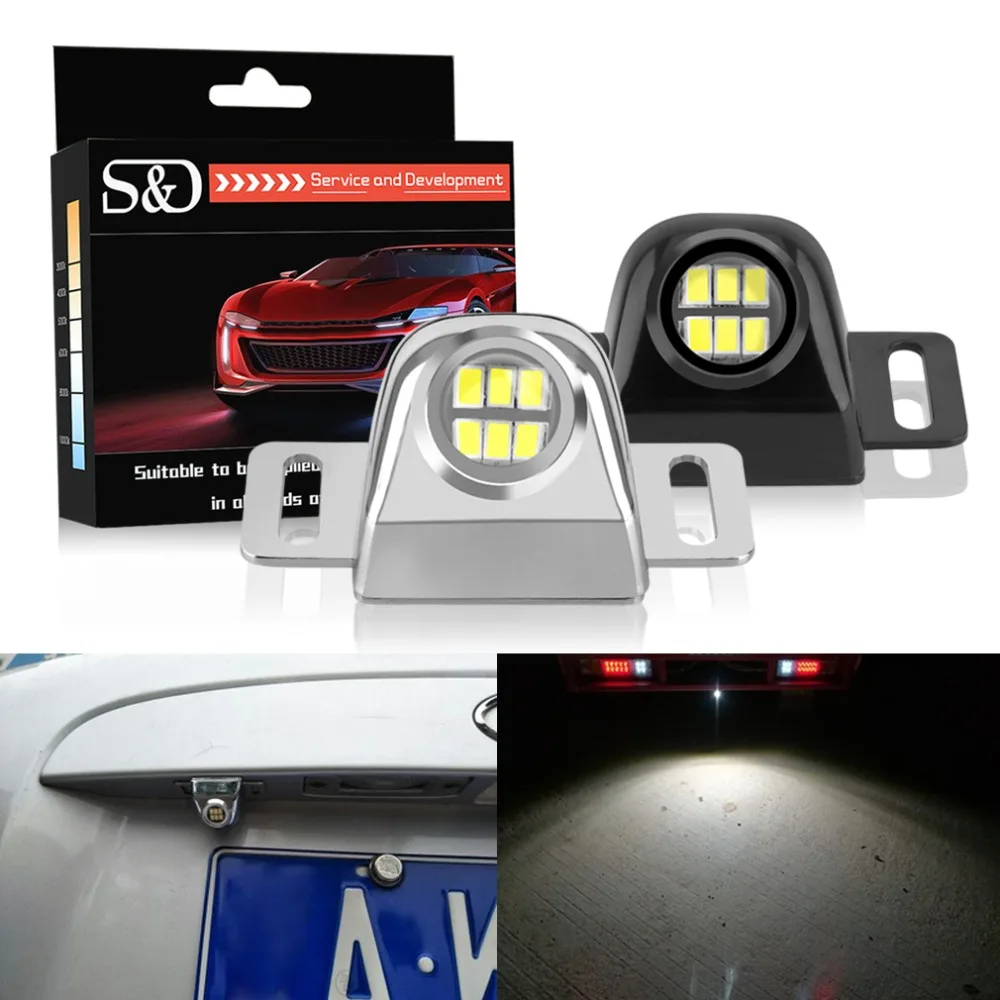 S D 2pcs Universal Car External Reverse light Canbus Waterproof LED Auxiliary Backup font b Lamp