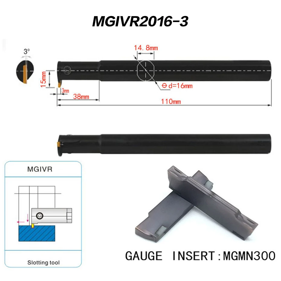 MGIVR2016-1.5 MGIVR2016-2 MGIVR2016-2.5 MGIVR2016-3 MGIVR2016-4 токарный станок с ЧПУ внешний отрезки и машина для нарезания канавок токарный инструмент