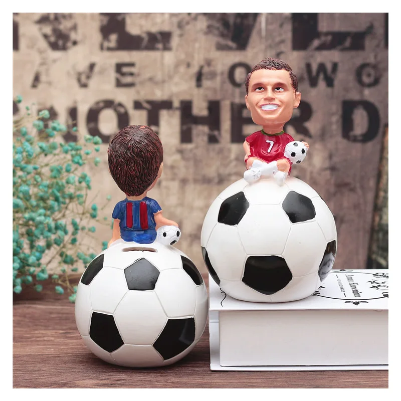 Милый резиновый ящик для денег футболист C.Ronaldo/MESSI Футбольная копилка фигурка