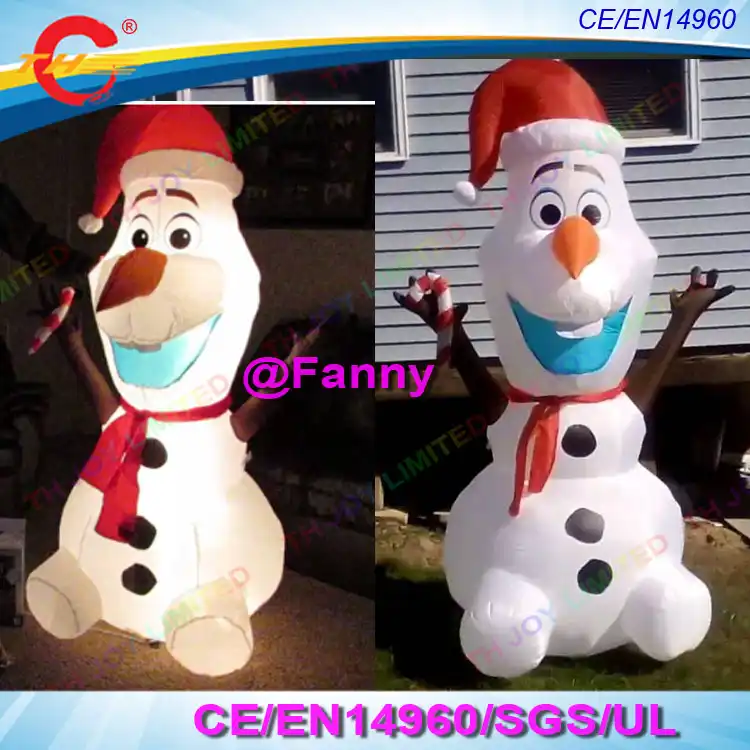 Livraison De Porte Gratuite Bonhomme De Neige Gonflable Geant Gonflable Noel Olaf Pour Decorations Gonflables Dessin Anime Gonflable Olaf Aliexpress