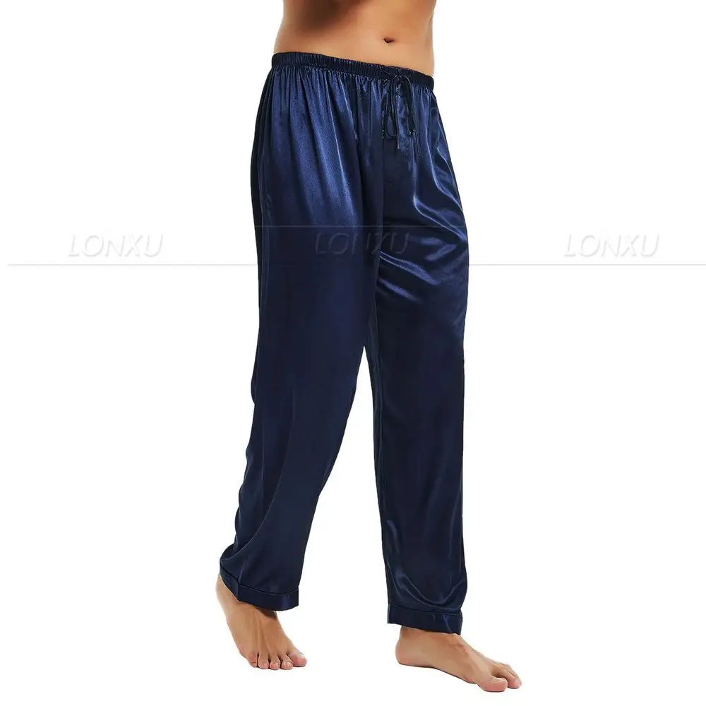 Мужская шелковая атласная пижама штаны для отдыха сна p & S ~ 4XL Plus|sleep bottoms|lounge pantspyjama