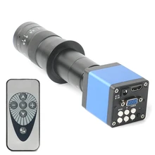 Newset 14MP 1080P цифровой видео HDMI микроскоп камера+ 130X/180X/300X C крепление объектива для Пайки PCB ремонт двойной дисплей Выход