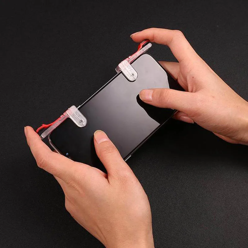 

1 Pair Mobile Phone Game Controller Shoot Aiming Triggers Fire Button Mobile Phone Gamepad Controller for iPhone Samsung Android