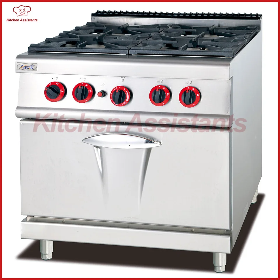 

GH787A gas range with 4 burner with gas oven of catering equipment