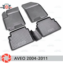 Коврики для Chevrolet Aveo 2002-2011 ковры Нескользящие полиуретановые грязезащитные внутренние аксессуары для стайлинга автомобилей
