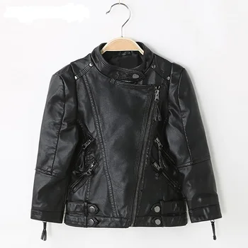 

Kids Boys Girls Jackets Pu Zipper Coats Leather Tassels Infants Coats Winter children clothing Jackets for boys girls clothes