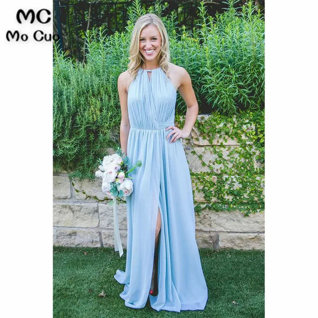 Best Price Ready 2019 In Stock Wedding Party Dress Long Bridesmaid Dresses Chiffon Pleat Front Slit Maid of Honer Formal Bridesmaid Dress Best Price Ready 2019 In Stock Wedding Party Dress Long Bridesmaid Dresses Chiffon Pleat Front Slit Maid of Honer Formal Bridesmaid Dress