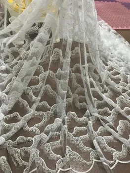 

Hot sale African French Net Lace Fabric High Quality Nigerian Tulle Lace Fabrics JIANXI.C-6134 with beads