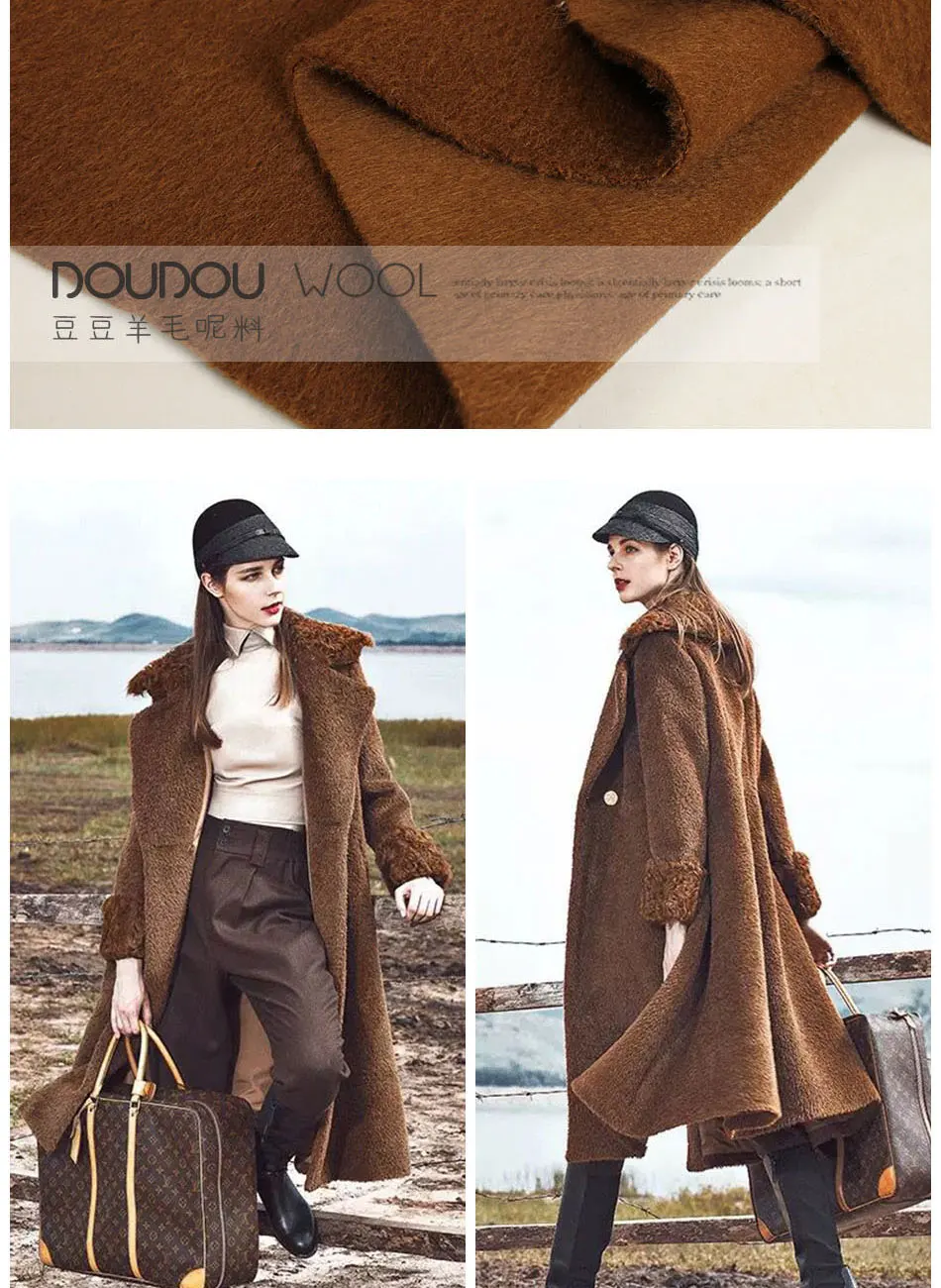 Перу Albaka длинношерстный двухсторонний кашемир alpacas Австралийское пальто из шерстяной ткани cloth-850gsm