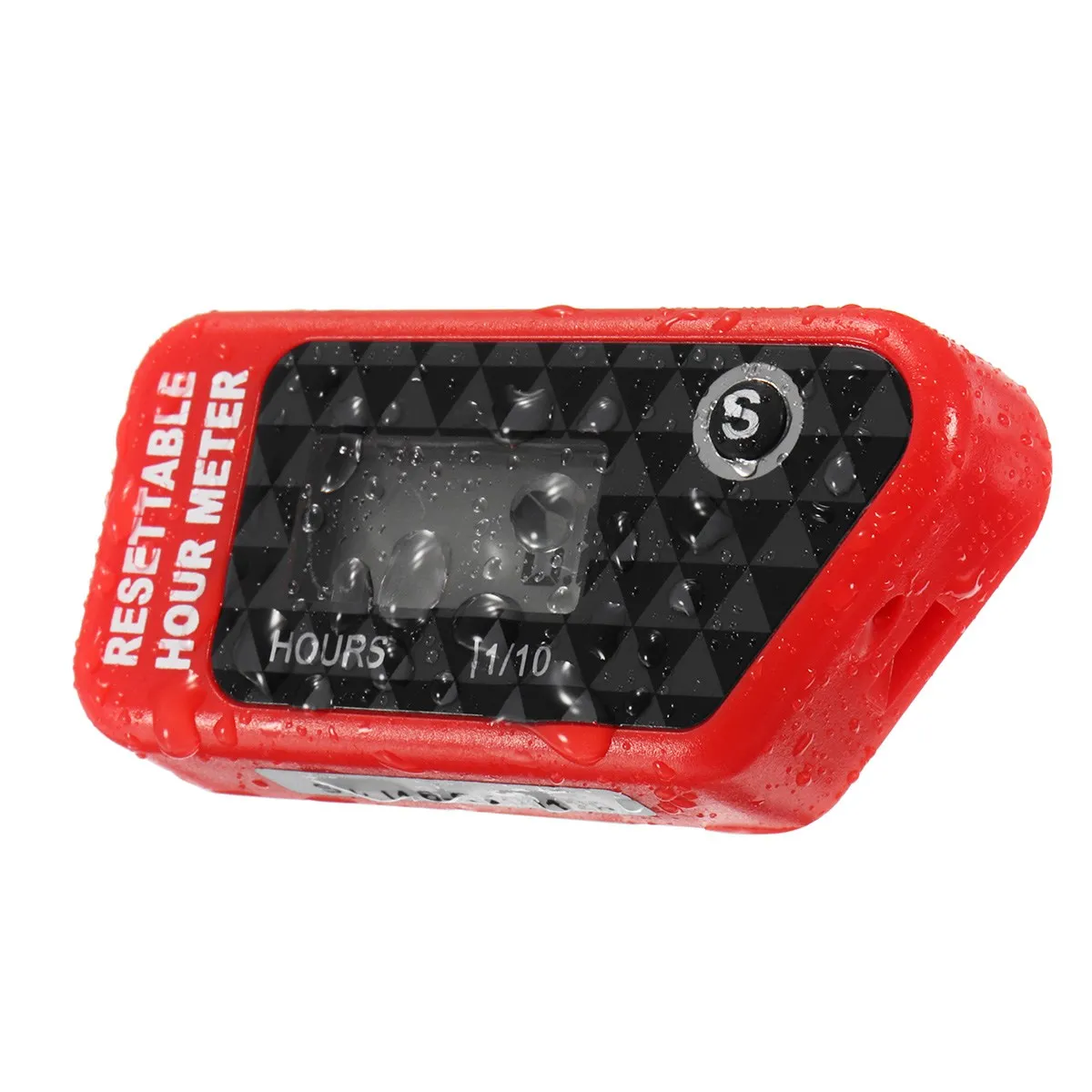 Skup 1 sztuk czarny czerwony LCD resetowalny miernik godzin przypomnienie konserwacji wodoodporny Fit motocykl ATV motorówka