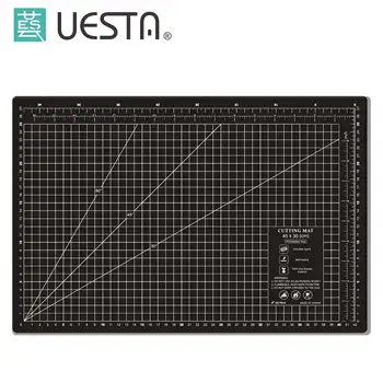 

PP A3 Black Cutting Mat 18"x12" Multipurpose Self Healing Cutting Mats for Quilting 3-Ply Durable Paper Mat for Cutting