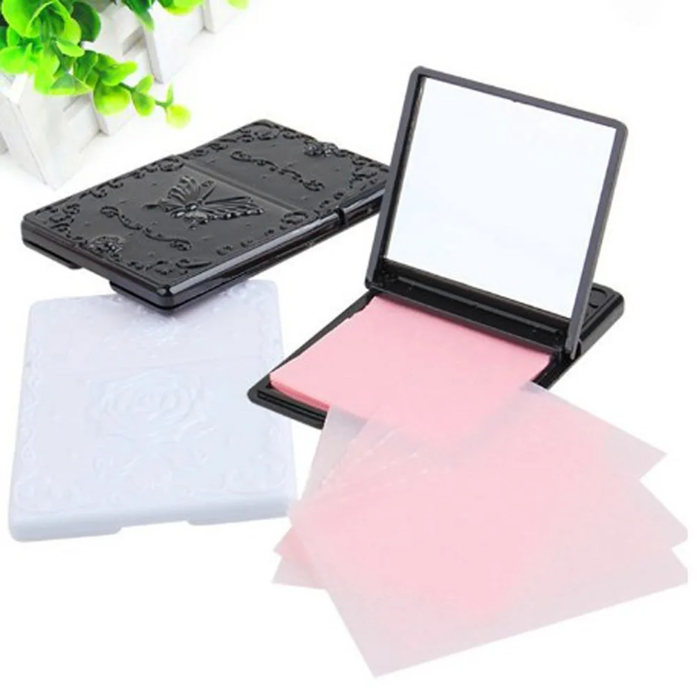 Новое поступление Розовое Мини карманное зеркало для макияжа косметическое компактное одно двусторонние зеркала для макияжа очищающее масло поглощающее лицо бумага