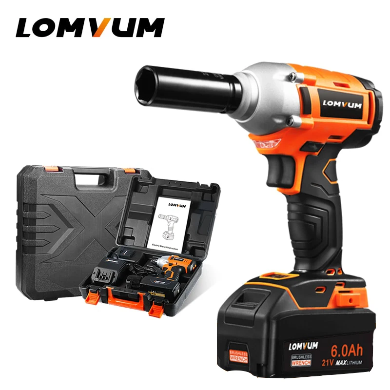 

LOMVUM Brushless Wrench Wheel Hilti Tool Cordless Electrical Impact Wrench Nut Spanners Screw Gun Avvitatore Ad Impulsi