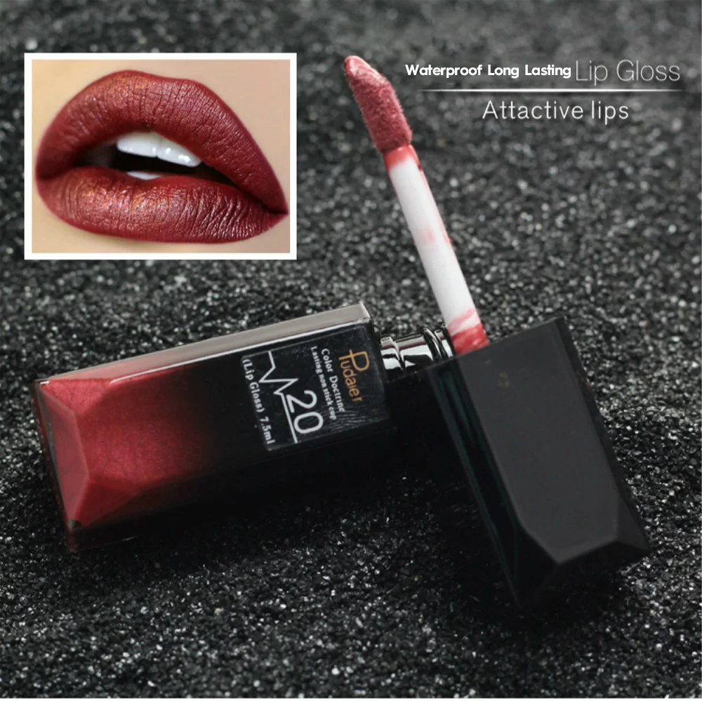 FRESHME Ladies Waterproof Lip Gloss long lasting lipgloss Liquid Sexy Lipstick Makeup Matte Lips non-stick cup lipsticks Batom (4)