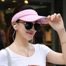 Модные женские регулируемые Твердые женские летние солнцезащитные козырьки шляпа Спорт Гольф Теннис; Бейсбол кепки полые Топ 56-60 см регулируемый