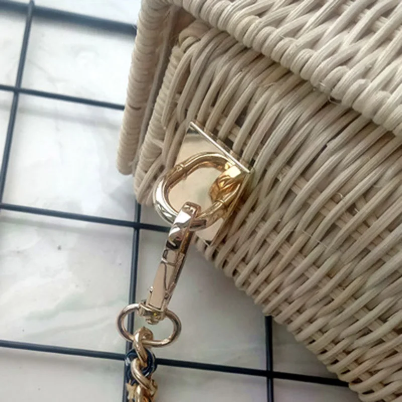 Women Ribbon Straw Bag Female Summer Rattan Handbag INS Popular Lady Casual Clutch Bag Travel Handmade Knitted Crossbody SS3135 (10)