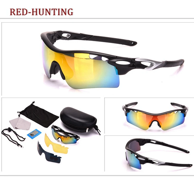 

Polarized Sports Sunglasses with Interchangeable Lenses for Running Cycling Baseball Fishing Driving 100% UV Protection