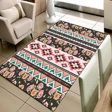 Else Aztech этнические Аутентичные персидский Красный Зеленый 3d принт нескользящие микрофибры гостиной декоративные современные моющиеся области коврик
