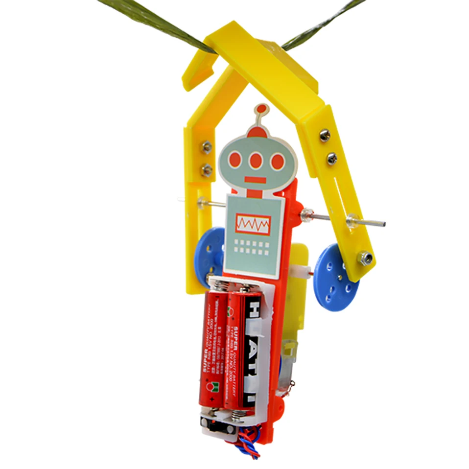 

educational DIY toy Electric Rope Climbing Robot