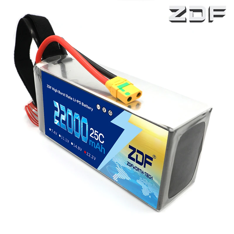 ZDF 22000mAh 25C Lipo батареи 6S 22,2 V 22,8 V Plus RC батарея для S800 S900 S1000 UAV Quad Helicpter Дрон