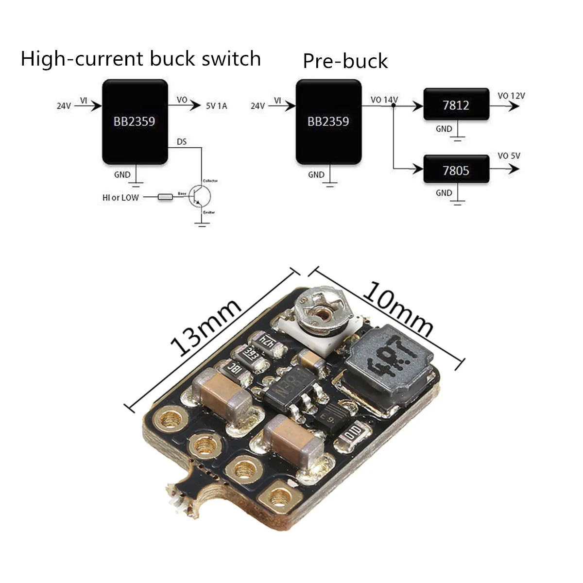 

1PC bb2359 mini dc power supplu bust set down Module 1a Board