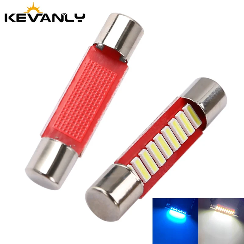 

4Pcs C5W T6 Car Led Bulbs 28MM 30MM Auto Interior Festoon Dome Reading Light Source White ice bule Side License plate Lamp DC12V
