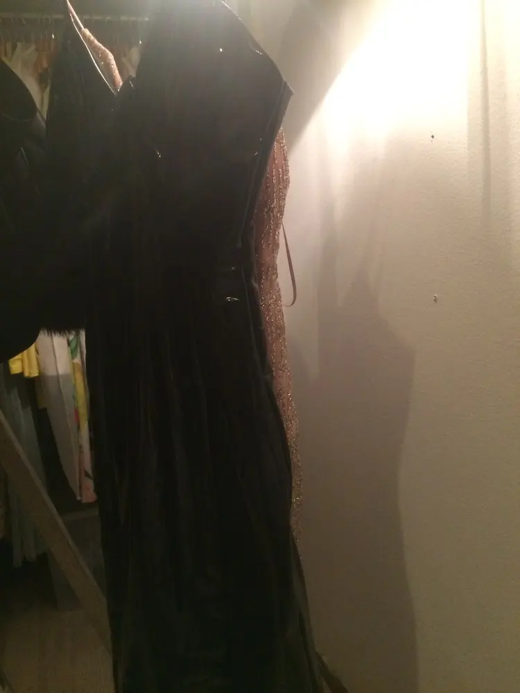'Time For More Drinks' Black PU Latex Mini Dress photo review