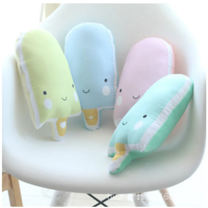 

30CM Kawaii Summer Ice Cream Pillow Soft Stuffed Plush Pillows Lovely Cushion For Car Sofa Birthday Gift For Children Girlfriend