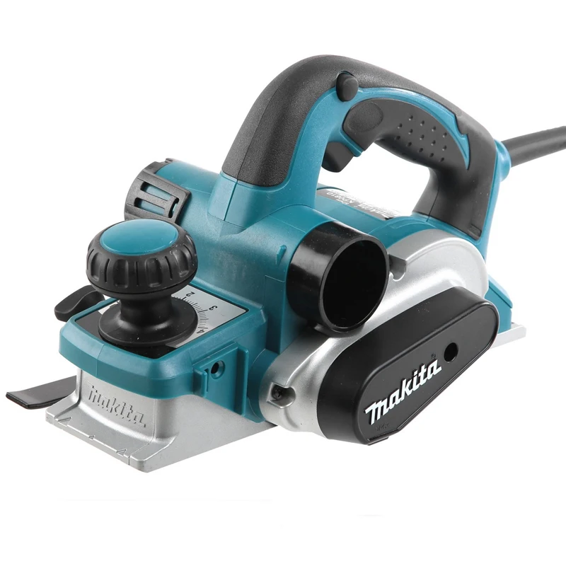 Рубанок электрический Makita KP0810 (Мощность 850 Вт, ширина строгания 82 мм, глубина строгания 0-4 мм, 16000 об/мин)