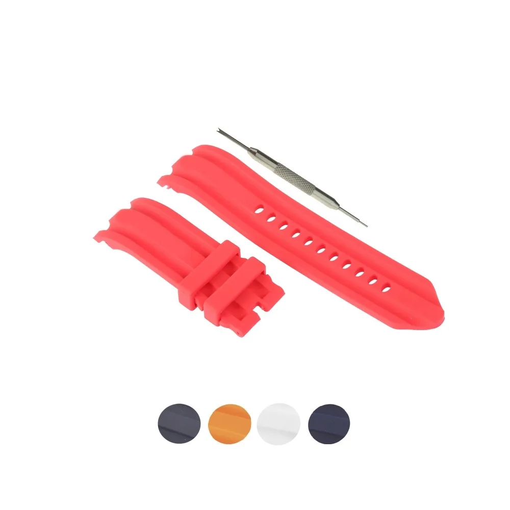 Резиновый ремешок для часов MDNEN 24 мм подходит Nautica A15574G A15565G N14601G +