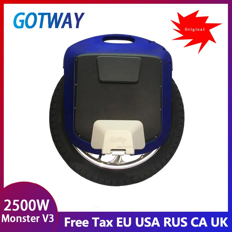 Электрический Одноколесный велосипед GotWay Monster 22 дюйма сверхмощный суперпрочный