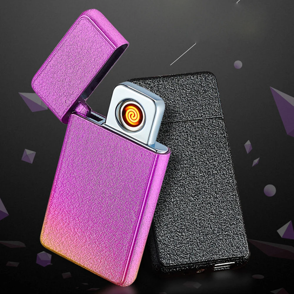 2018 New USB Lighter Rechargeable Electronic Lighter Ultra Thin
