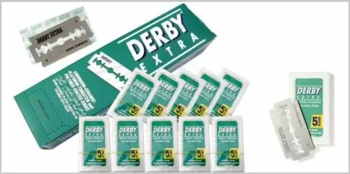 

Derby Extra Platinum Coated Double Edge Razor Blades 100 pcs 100 piece Barber