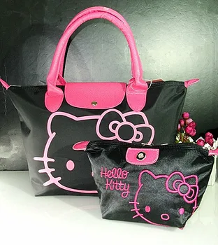

NEW HELLO KITTY HAND BAG PURSE BAG WITH MAKE UP COSMETIC BAG KX-2502