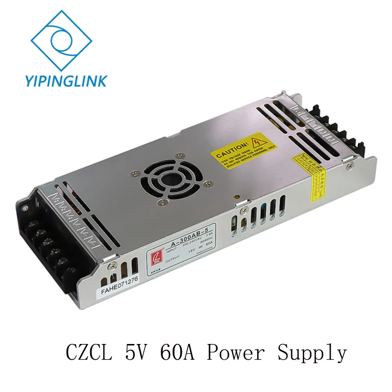 

YIPINGLINK LED display super thin power supply power switch CZCL A-300AB-5 5V 60A 300W led screen 200V-240V power supply