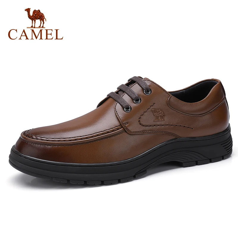 

CAMEL Autumn Winter Men Shoes Genuine Leather Casual Shoes Lace-up Office/Business Shoes Non-slip shoes Wear-resistant Men