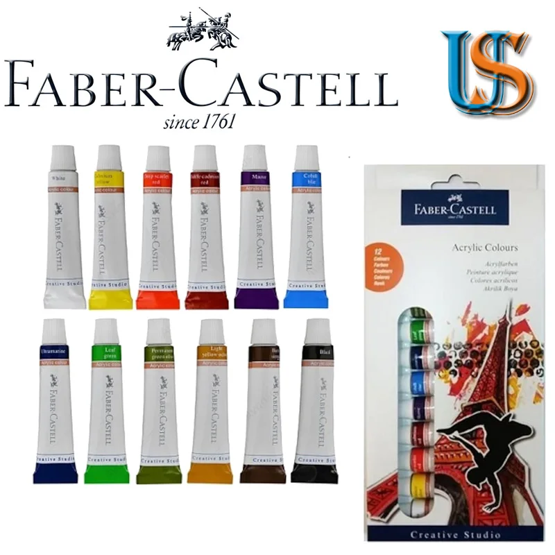 Оригинальный Faber Castell 169501 стартовый набор акриловые краски кошелек 12 12x12 мл туба