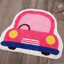 50x65 см милый красочный автомобиль в форме нескользящий коврик для ванной двери ковер детская спальня водопоглощение