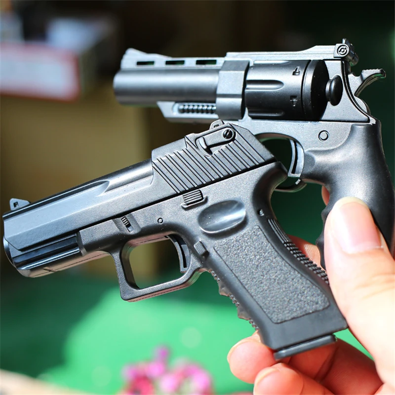 4 шт. наружный игрушечный пистолет металлический пластиковый мини-пистолет мягкая пуля пистолет Juguetes Brinquedos игрушки подарок на день рождения для детей мальчиков